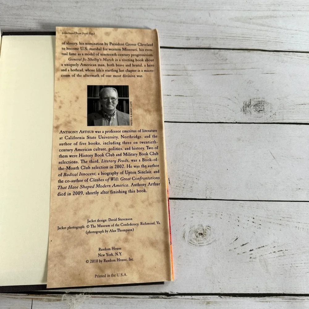 General Jo Shelby's March Anthony Arthur 2010 Book Club Edition Civil War